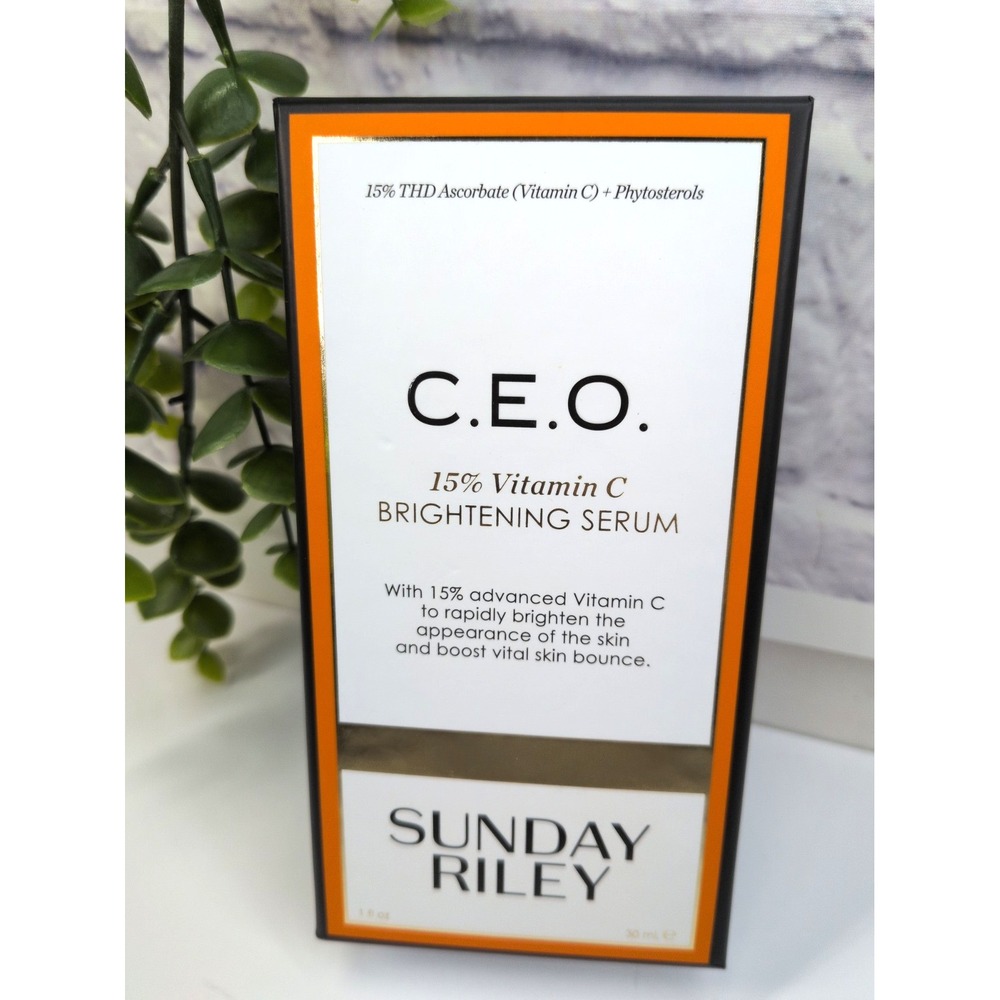 NIB!🌿Sunday Riley CEO C.E.O. 15% Vitamin C Brightening Serum 30ml/1oz Facial